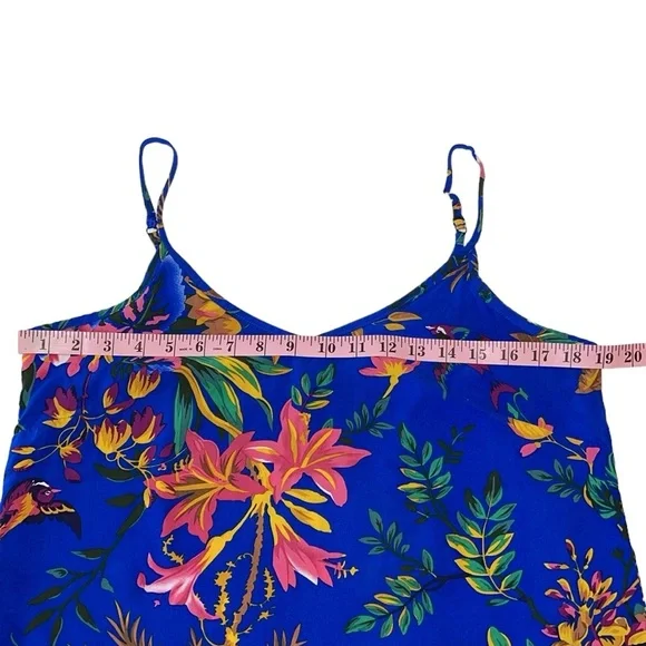Cynthia Rowley Blue Tropical Floral Tank Top Size Small NWT - Picture 11 of 17